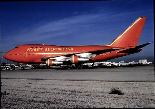 Ak Amerikanisches Passagierflugzeug, Braniff International, Boeing B747-SP27