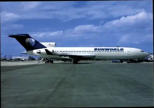 Ak Amerikanisches Passagierflugzeug, Sunworld, B727-200