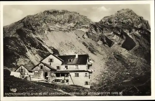 Ak Oberstdorf im Oberallgäu, Rappenseehütte, Linkerskopf, Rotgundspitze