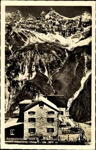Ak Oberstdorf im Oberallgäu, Kemptner Hütte, Krottenspitze