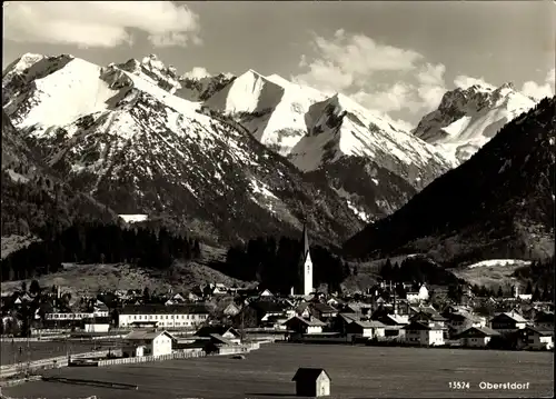 Ak Oberstdorf im Oberallgäu, Gesamtansicht