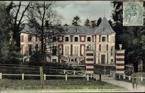 Ak Bonnelles Yvelines, Chateau Bissy, Grille d'Honneur