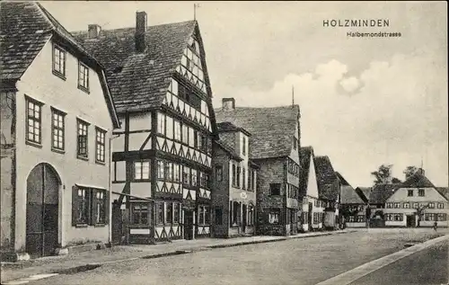 Ak Holzminden an der Weser, Halbemondstraße