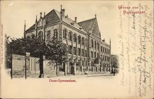 Ak Halberstadt am Harz, Dom Gymnasium