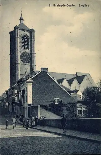 Ak Braine le Comte Wallonien Hennegau, L'Eglise