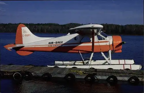 Ak Kanadisches Passagierflugzeug Air Dale, De Havilland Canada DHC-2 Beaver I C-GQXI, Wasserflugzeug