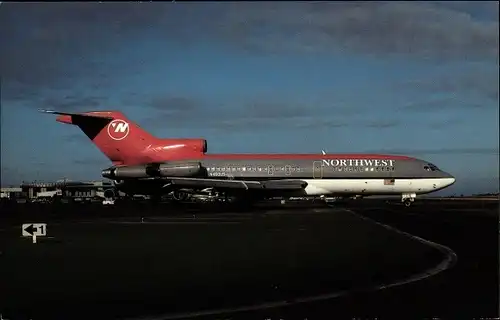 Ak Amerikanisches Passagierflugzeug, Northwest, Boeing 727-14, N460US