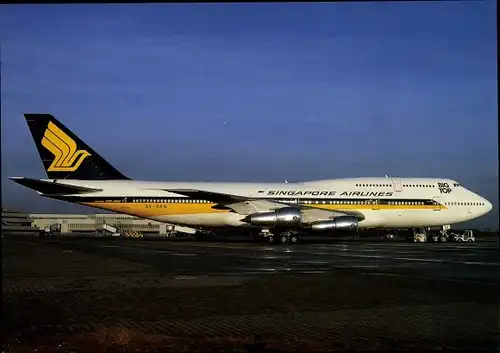 Ak Singapurisches Passagierflugzeug, Singapore Airlines, Boeing B747-312