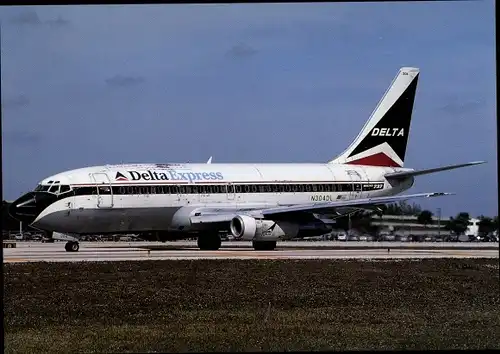 Ak Amerikanisches Passagierflugzeug, Delta Express, Boeing B737-232