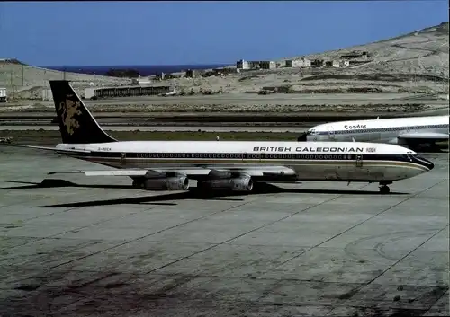 Ak Britisches Passagierflugzeug, British Caledonian, B707-349