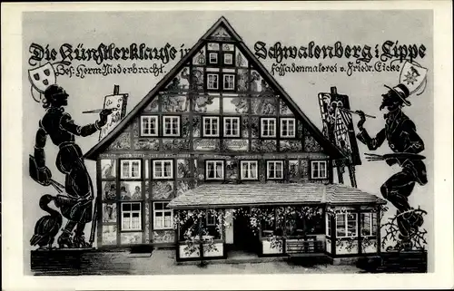 Ak Schieder Schwalenberg, Künstlerklause, Treffpunkt von Malern und Kunstfreunde