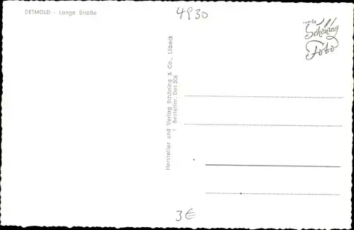 Ak Detmold in Nordrhein Westfalen, Lange Straße