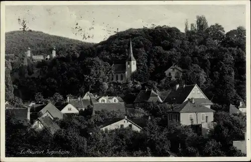 Ak Jugenheim an der Bergstrasse Hessen, Teilansicht