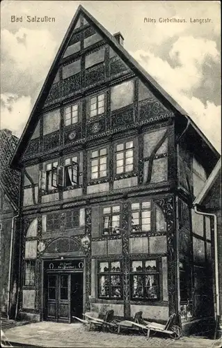 Ak Bad Salzuflen im Kreis Lippe, Altes Giebelhaus, Langestraße