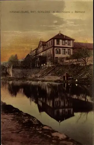 Ak Hammelburg in Unterfranken Bayern, Rat. Schloss, Bezirksamt, Rentamt