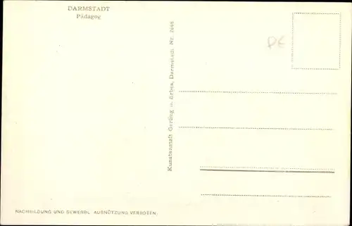 Künstler Ak Darmstadt in Hessen, Pädagog