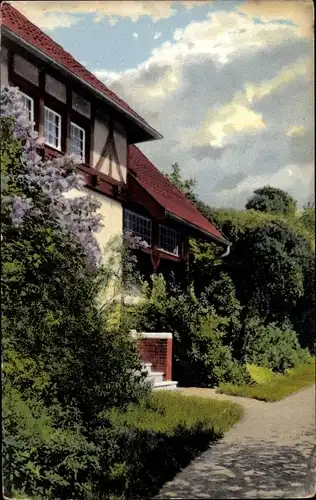 Ak Wilhelmshaven in Niedersachsen, Gärtnerwohnung im Park, Fliederbusch