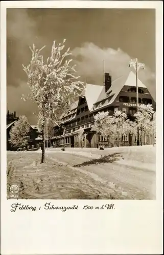 Ak Feldberg im Schwarzwald, Hotel Feldbergerhof, Winteransicht