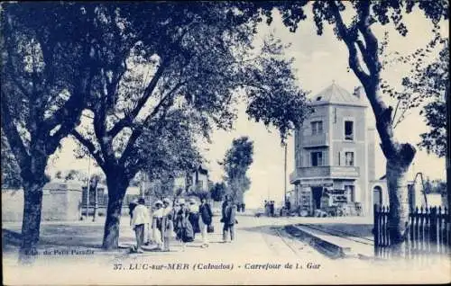 Ak Luc sur Mer Calvados, Carrefour de la Gare