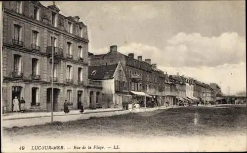 Ak Luc sur Mer Calvados, Rue de la Plage