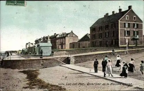 Ak Luc sur Mer Calvados, Quartier de la Maison rouge