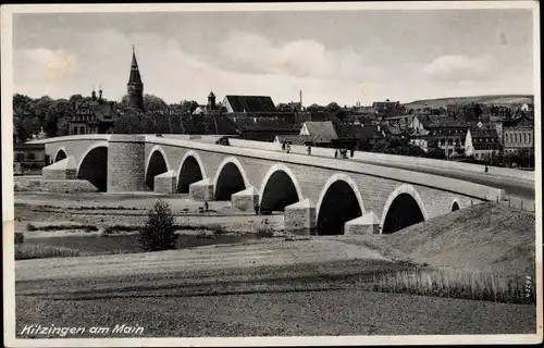 Ak Kitzingen in Mainfranken Bayern, Brücke zur Stadt