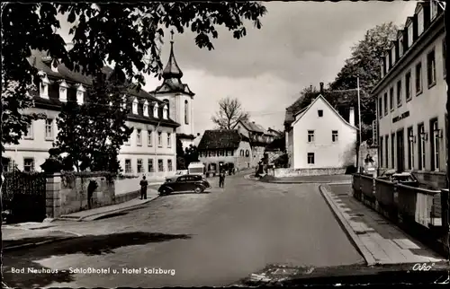 Ak Bad Neuhaus Bad Neustadt an der Saale Unterfranken, Schlosshotel u. Hotel Salzburg