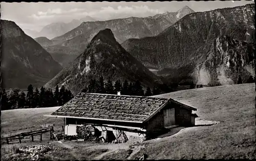 Ak Inzell in Oberbayern, an der Deutschen Alpenstraße, Bäckeralm