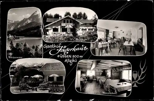 Ak Füssen im Ostallgäu, Gasthof Jägerhaus, Weissensee