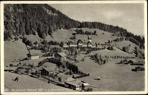 Ak Wasach Oberstdorf, Blick zum Sanatorium