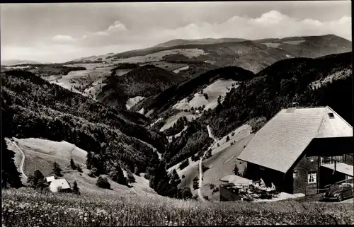 Ak Waldau Titisee Neustadt im Breisgau Schwarzwald, Blick vom Café Lachenhäusle