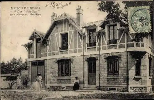 Ak Houilles Yvelines, Maison de Repos Les Violettes, Rue Marceau