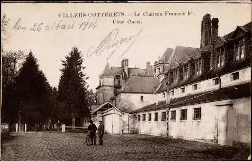Ak Villers Cotterêts Aisne, Le Chateau Francois, Cote Ouest