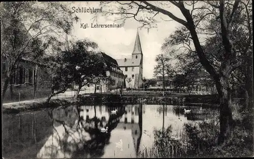 Ak Schlüchtern in Hessen, Kgl. Lehrerseminar, Kirche