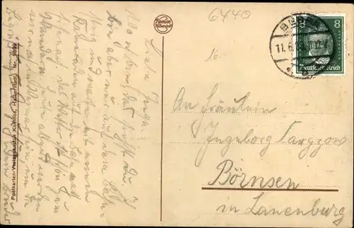 Ak Bebra in Hessen, Dorfpartie, Fachwerkhäuser