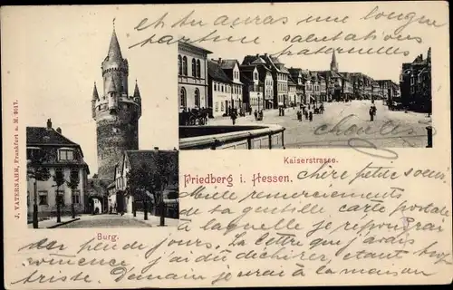 Ak Friedberg in Hessen, Kaiserstraße, Burg