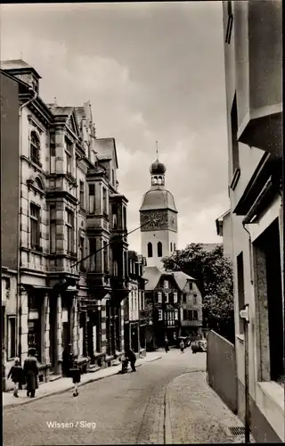 Ak Wissen an der Sieg Westerwald, Straßenpartie
