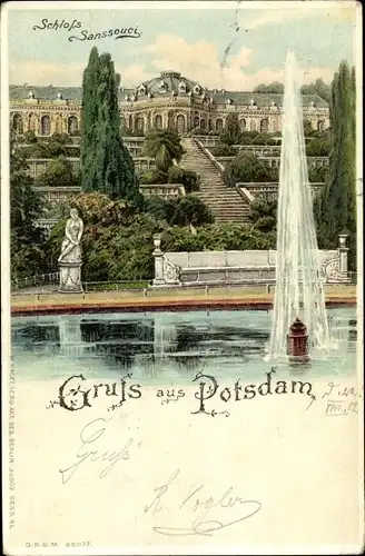 Litho Potsdam in Brandenburg, Schloss Sanssouci