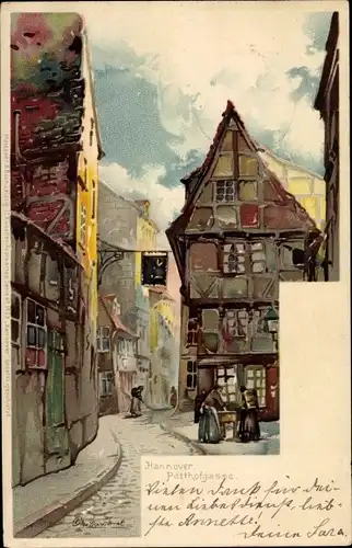 Künstler Litho Hannover in Niedersachsen, Partie in der Potthofgasse