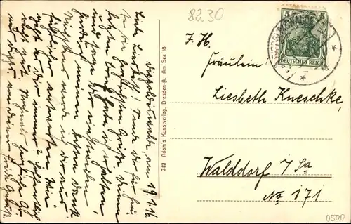 Ak Dippoldiswalde im Erzgebirge, Totalansicht der Ortschaft