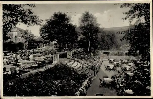 Ak Lübau Rabenau Erzgebirge, Gasthof, Gartenpartie