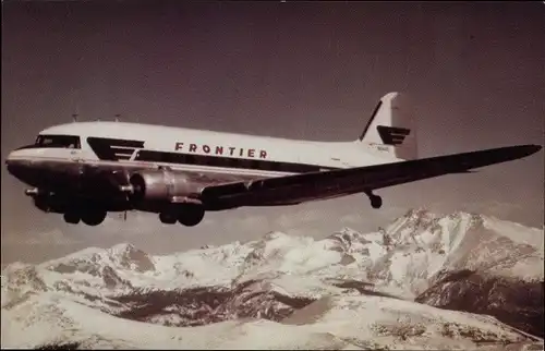 Ak Amerikanisches Passagierflugzeug, Frontier Airlines, DC-3