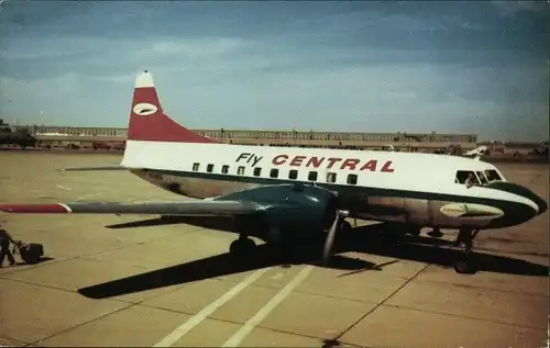 Ak Amerikanisches Passagierflugzeug, Central Airlines, CV-240