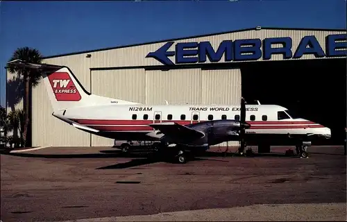 Ak Amerikanisches Passagierflugzeug, Trans World Express, Embraer 120 Brasilia, N128AM