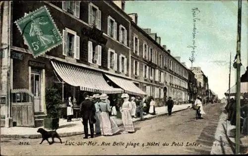 Ak Luc sur Mer Calvados, Rue Belle plage, Hotel du Petit Enfer