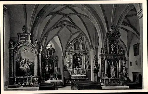 Ak Aigen Bad Füssing in Niederbayern, Wallfahrtskirche St. Leonhard, Inneres
