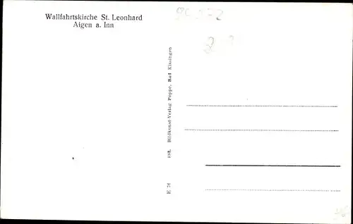 Ak Aigen Bad Füssing in Niederbayern, Wallfahrtskirche St. Leonhard, Inneres