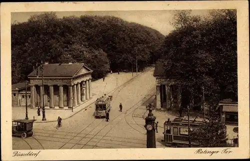 Ak Düsseldorf am Rhein, Ratinger Tor, Straßenbahn