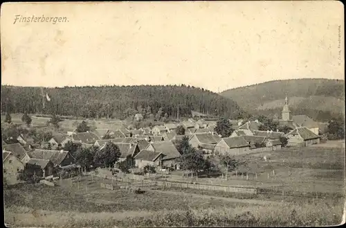Ak Finsterbergen Friedrichroda im Thüringer Wald, Gesamtansicht