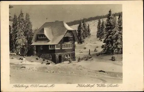 Ak Feldberg im Schwarzwald, Hotel und Kurhaus Hebelhof, Ville Liseli, Winter